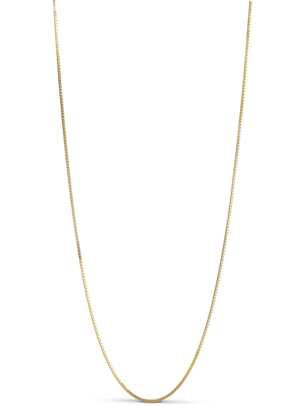 Necklace, Box Chain 0,85 mm, gold