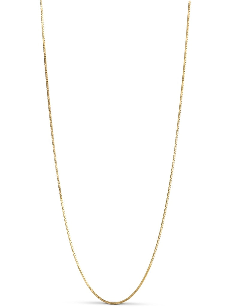 Necklace, Box Chain 0,85 mm, gold