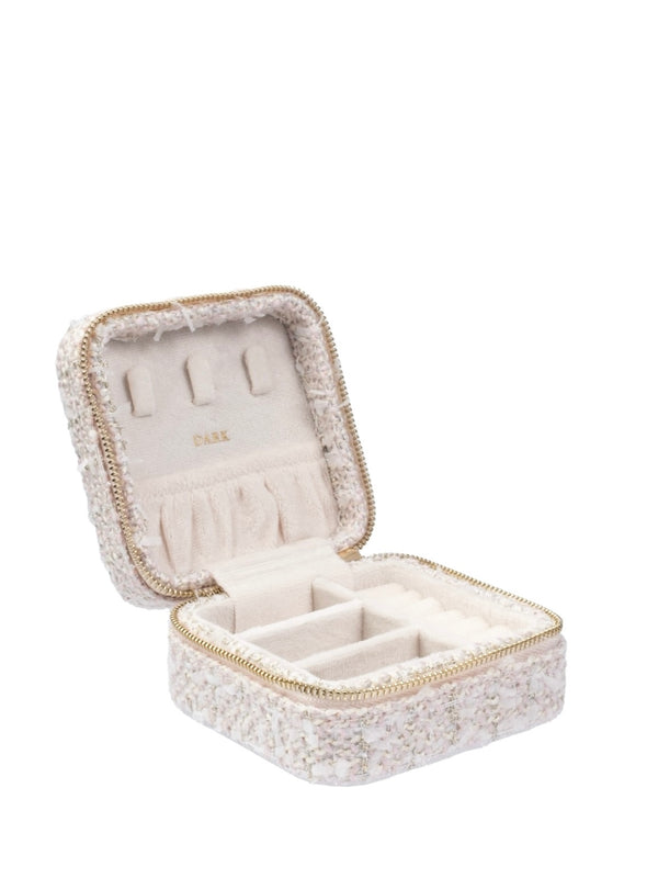 Mini Tweed Jewellery Box, Pale Rose