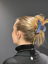 XL Crystal Hair Claw, Navy