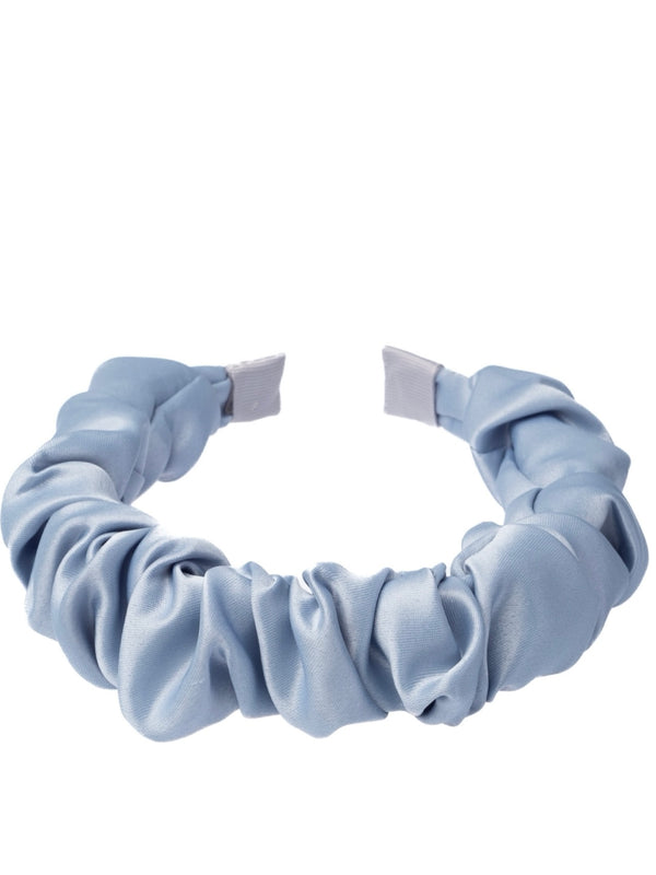 Satin Hair Band Wave, Light Blue