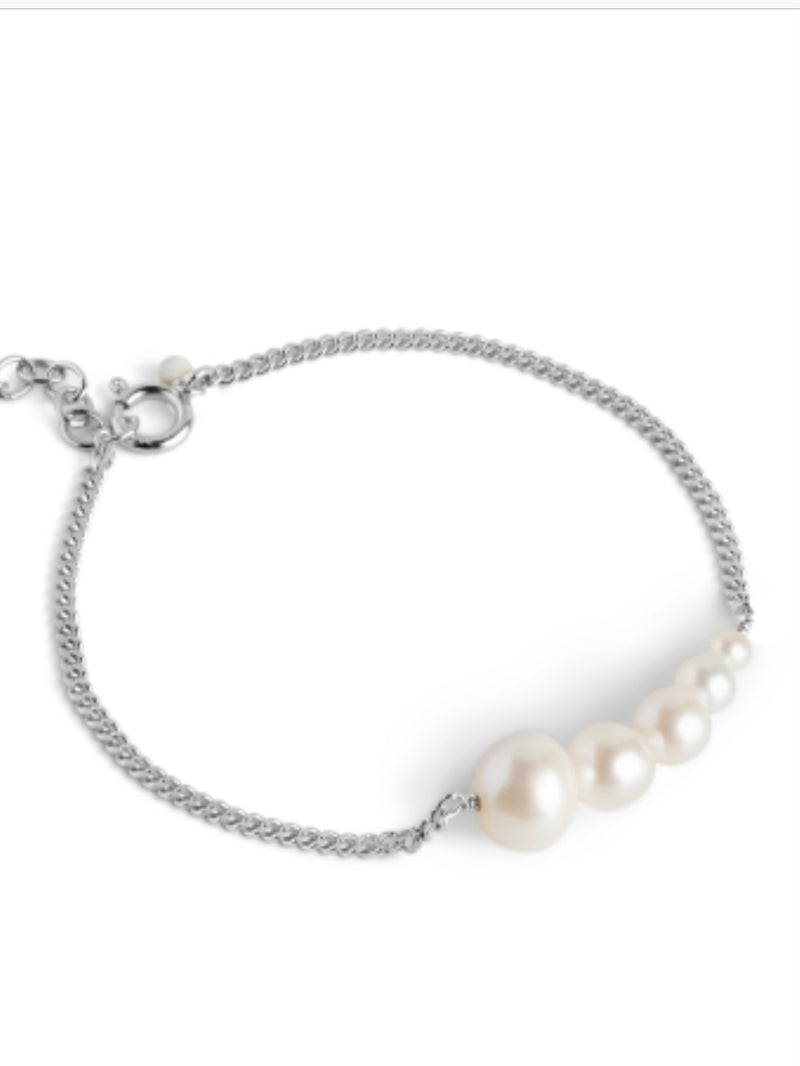 Bracelet, Carmen, Silver/Freshwater Pearls