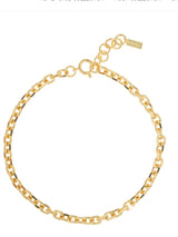 Angeled chain necklace, gold