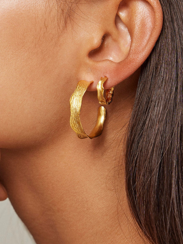 Earring Ane Large, Hoops, Gold