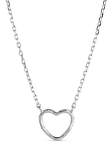 Necklace, Organic Heart, Sølv