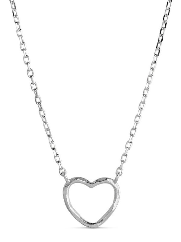 Necklace, Organic Heart, Sølv