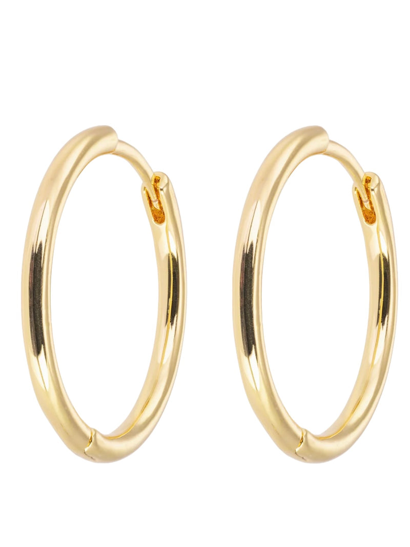Earring, Large Gold hoops