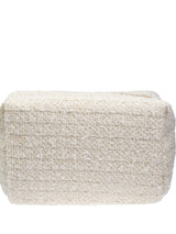 Large Tweed Make-up Pouch, Vanilla
