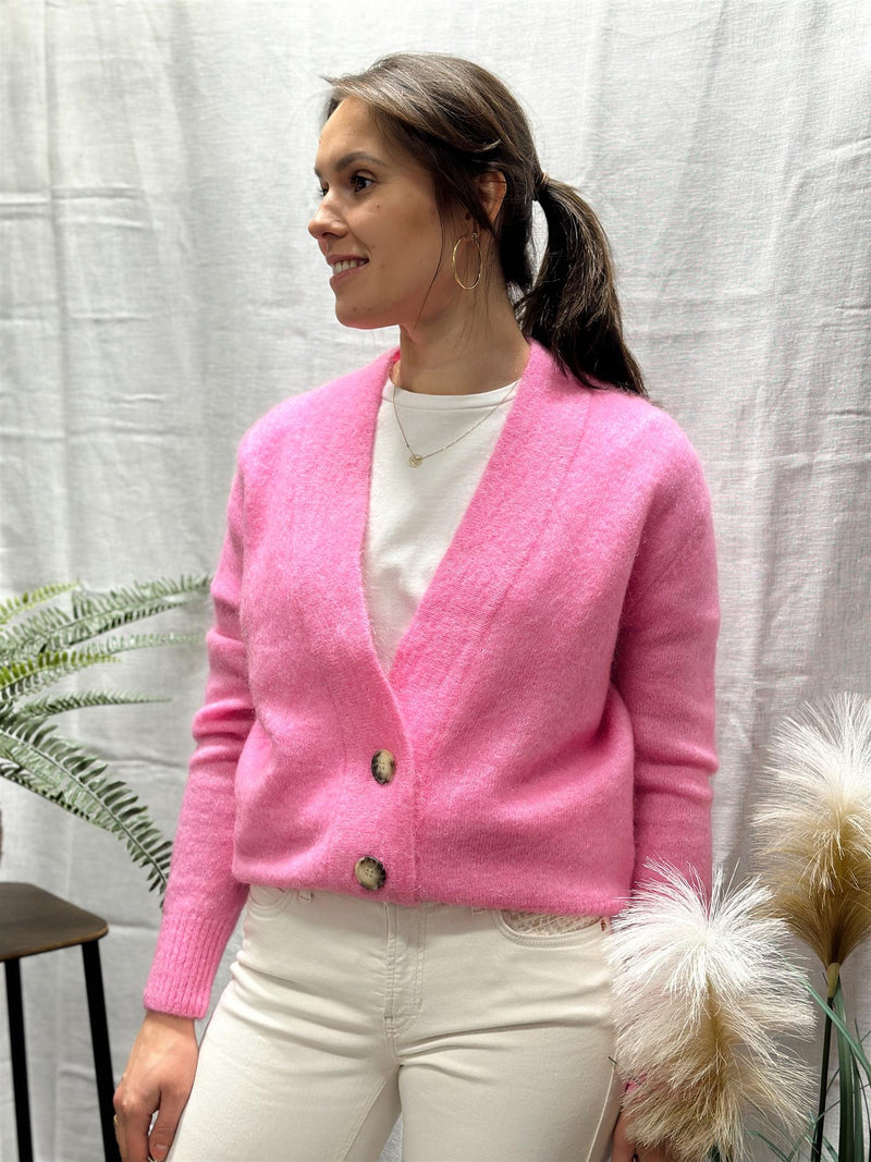 Brookline Knit Cardigan, Pink