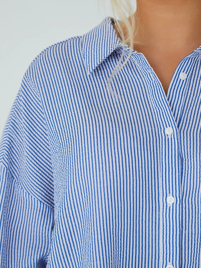 Sonja Shirt, Blue/White