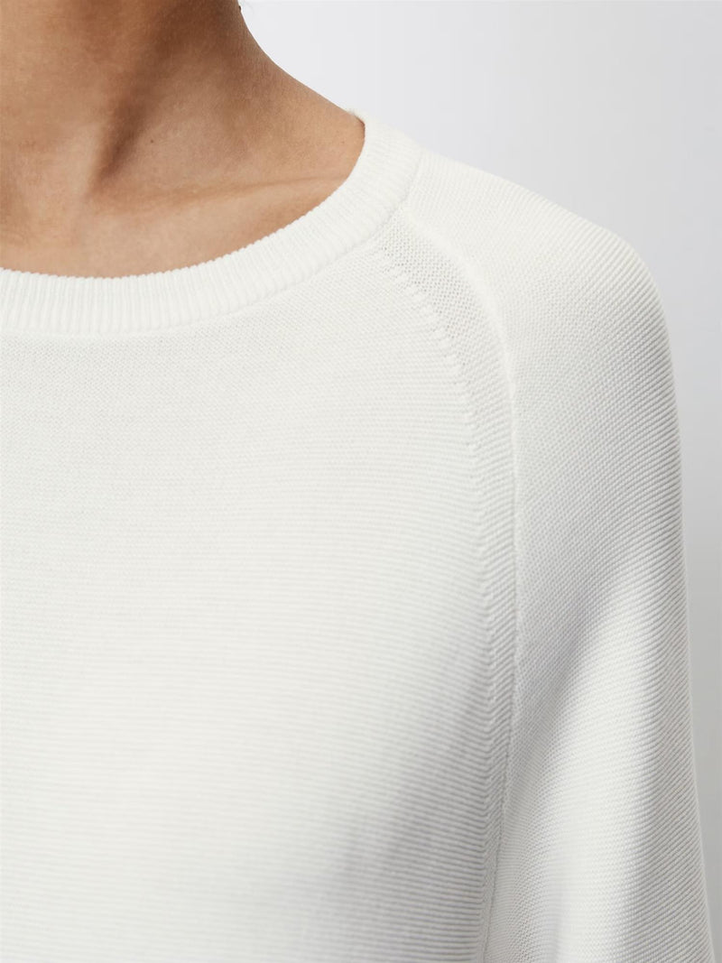 Pullover, short sleeves, mini structure, Eggwhite