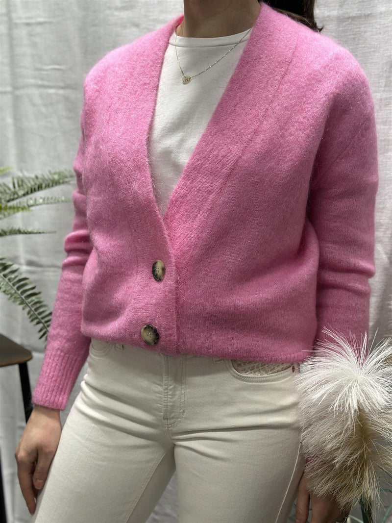 Brookline Knit Cardigan, Pink