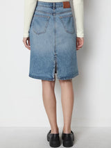 Denim Skirt, high waist, midi length