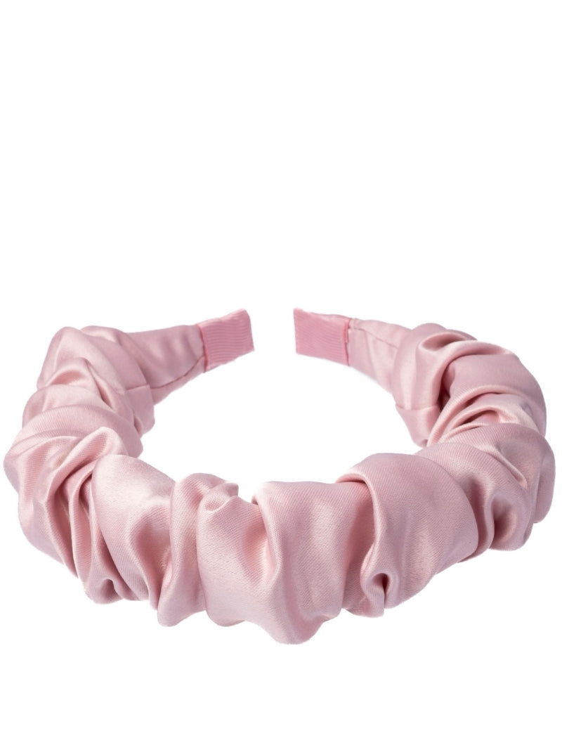 Satin Hair Band Wave, Light Rose