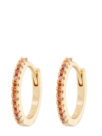 Earring,Medium Hoops, Bordeaux